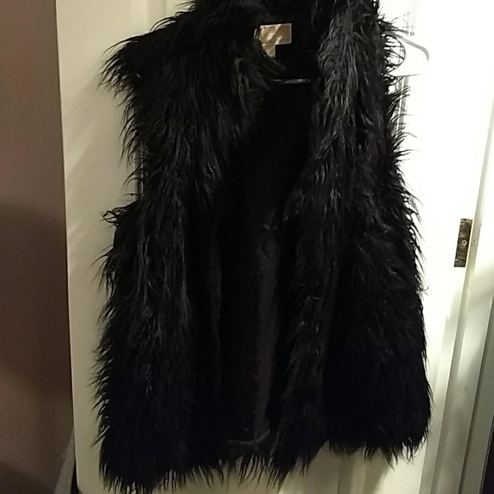 Michael Kors black faux vest